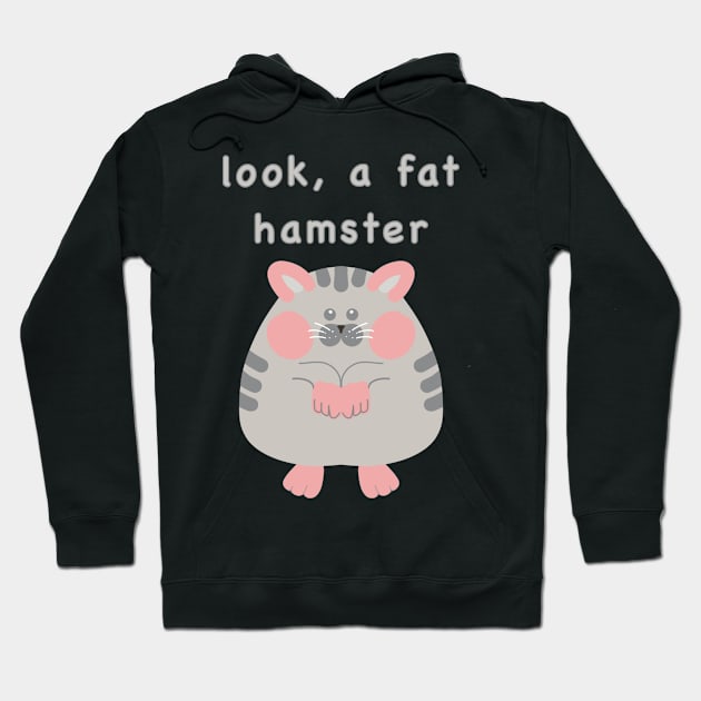 Cute Fat Hamster Hoodie by Catphonesoup